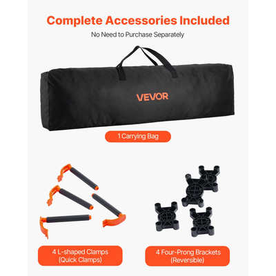 Φορητή πτυσσόμενη βάση εργασίας VEVOR 2455 x 1260 mm Πτυσσόμενη βάση εργασίας 2724 kg