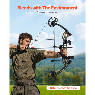 Σετ βέλους δεξιού χεριού VEVOR με σύνθετο τόξο, τοξοβολία, 70 λίβρες, 320 fps, κυνήγι, σκοποβολή