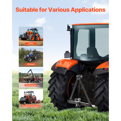 VEVOR Δέκτης ρυμούλκησης 3 σημείων 2" Προσαρμογέας γρήγορης ζεύξης Χωρητικότητα 6000 λίβρες