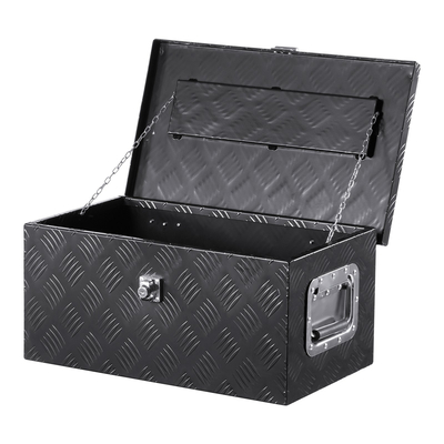 VEVOR 20"x12"x9,5" βαρέως τύπου κουτί εργαλείων αλουμινίου για φορτηγό Pickup RV, μαύρο