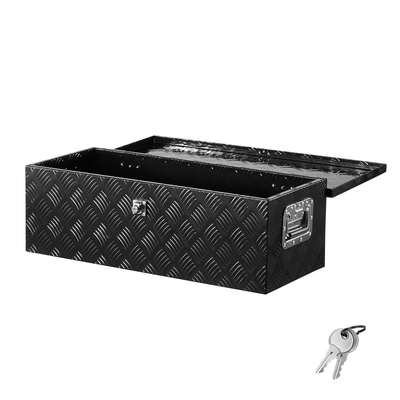 VEVOR 30"x13"x9,6" βαρέως τύπου κουτί εργαλείων αλουμινίου για φορτηγό Pickup RV, μαύρο