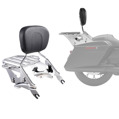 VEVOR Πλάτη Μοτοσικλέτας Sissy Bar με Σχάρα Αποσκευών Harley-Davidson Touring