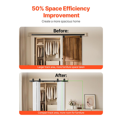 Κιτ ράγας συρόμενης πόρτας αχυρώνα VEVOR 60" για τέσσερις πόρτες 14