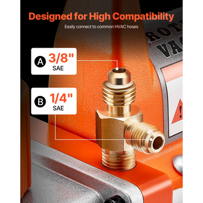 Αντλία κενού VEVOR 100 L/min HVAC Μονοβάθμια περιστροφική αντλία κενού με λάδι