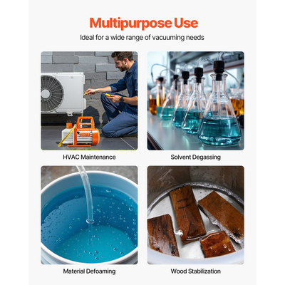 Αντλία κενού VEVOR 100 L/min HVAC Μονοβάθμια περιστροφική αντλία κενού με λάδι