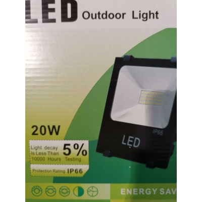 Προβολέας LED - 20W - 6000K - IP66 - 010201