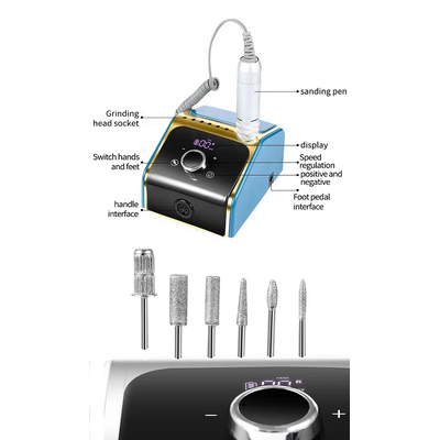 Ηλεκτρικός τροχός μανικιούρ-πεντικιούρ - VKN-BQ758 - 581610 - White