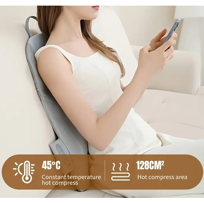 Επαναφορτιζόμενο μαξιλάρι μασάζ πλάτης με υπέρυθρη θερμότητα - 812969