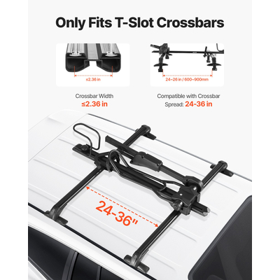 VEVOR Πτυσσόμενη σχάρα ποδηλάτου οροφής βαρέως τύπου για αυτοκίνητο, όρθια τοποθέτηση, κλειδαριά σχάρας