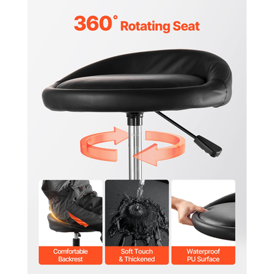 Σκαμπό VEVOR Rolling Shop βαρέως τύπου, κάθισμα γκαράζ, φορτίο 130 κιλών με ροδάκια