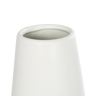 GloboStar® Artificial Garden CONSOLI 21287 Διακοσμητικό Κεραμικό Βάζο Μπεζ Μ14 x Π14 x Υ25cm