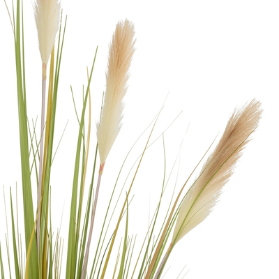 GloboStar® Artificial Garden PAMPAS GRASS 21478 Τεχνητό Διακοσμητικό Φυτό Μπεζ & Πράσινο Πάμπας Μ90 x Π40 x Υ150cm