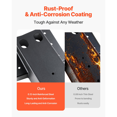 Βάσεις πλατφόρμας VEVOR Compound για γωνίες, 8 τεμάχια, 3,5x3,5 ίντσες/88,9x88,9 mm