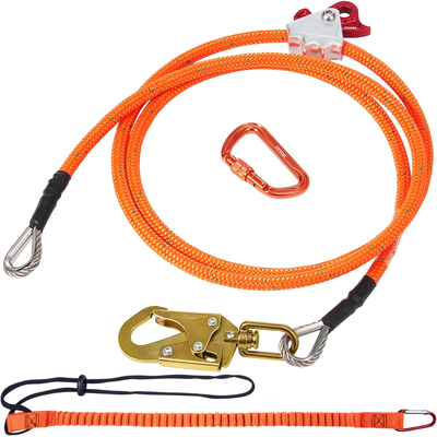 VEVOR 12,7 χιλ. Ατσάλινο σχοινί Flipline 10ft (3m) για προστασία από πτώσεις