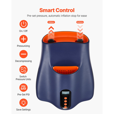 Αντλία VEVOR Paddle Board Αντλία αέρα SUP 22PSI με αυτόματη απενεργοποίηση για φουσκωτά σκάφη