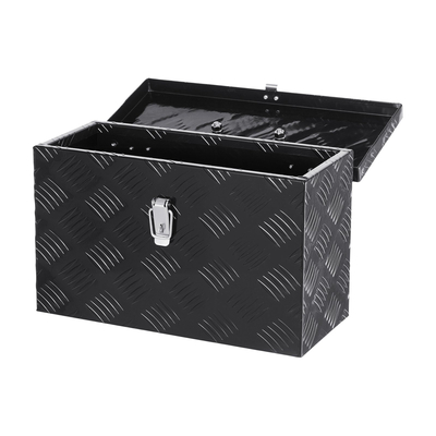 VEVOR 16"x7,5"x10" βαρέως τύπου κουτί εργαλείων αλουμινίου για φορτηγό Pickup RV, μαύρο