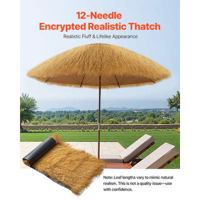 VEVOR Ρολό Στέγης από Thatch Grass 1,6 x 19,7 πόδια Tiki Hut Φούστα Μπαρ για Διακόσμηση Πάρτι Στέγης
