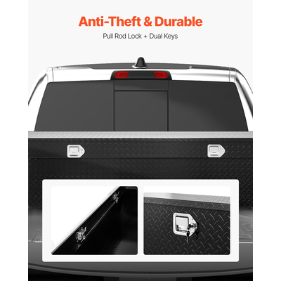 Εργαλειοθήκη VEVOR Crossover 72x20x14 ιντσών βαρέως τύπου από αλουμίνιο για καρότσα φορτηγού