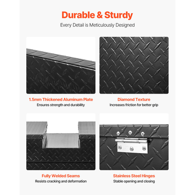 Εργαλειοθήκη VEVOR Crossover 70x20x13 σε βαρέως τύπου αλουμινένια εργαλειοθήκη για καρότσα φορτηγού