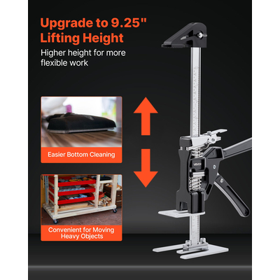 Γρύλος βραχίονα VEVOR για εξοικονόμηση εργασίας 2 τεμάχια, χωρητικότητα 200kg, 2 λειτουργίες ανύψωσης έως 235mm, μαύρος