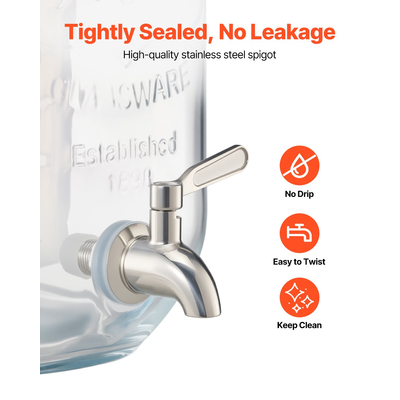 Διανομέας Ποτών VEVOR 3,8L Διανομέας Ποτών για Πάρτι Ποτήρι με Βάση 2 τεμάχια