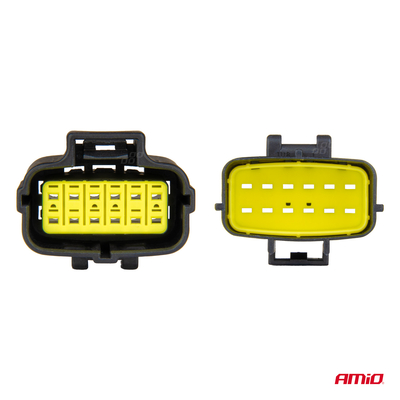 ΦΙΣΑ ΣΥΝΔΕΣΗΣ ΜΕ ΥΠΟΔΟΧΗ 12 PIN Φ2,2mm ΑΔΙΑΒΡΟΧΗ AMIO - 1 τεμ.