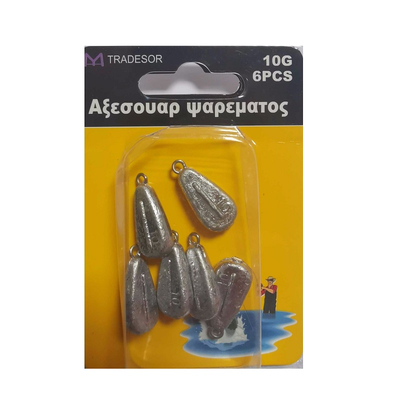 Βαρίδια αλιείας πλακέ - 10gr - 6pcs - 830171