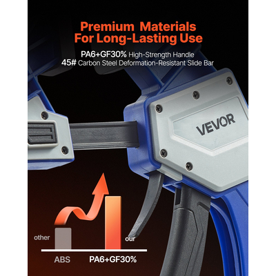 Σφιγκτήρες ράβδων VEVOR για ξυλουργική, συσκευασία 2 τεμαχίων, σφιγκτήρας/διανομέας με ένα χέρι 60,96 cm, 154kg
