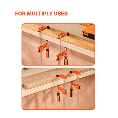 Σφιγκτήρες ράβδου VEVOR για ξυλουργική, 2 τεμάχια, 61 cm, με άνοιγμα και κλείδωμα, σφιγκτήρας F από χυτοσίδηρο