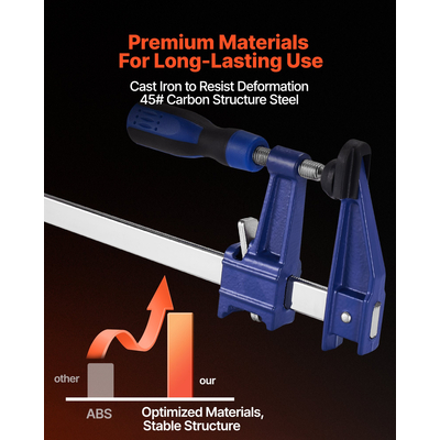 Σφιγκτήρες ράβδου VEVOR για ξυλουργική 4 τεμάχια 91,4cm με άνοιγμα και κλείδωμα, σφιγκτήρας F από χυτοσίδηρο