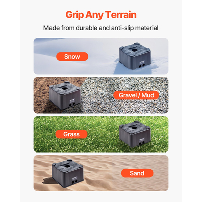 VEVOR Τρέιλερ Jack Block 6" Ύψος 6000 λίβρες Τρέιλερ ισοπέδωσης RV Αξεσουάρ τροχόσπιτου