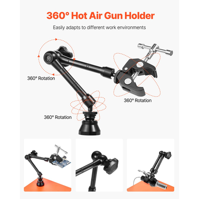 Σταθμός συγκόλλησης VEVOR Magnetic Helping Hands 3X μεγεθυντικός φακός, βάση αεροβόλου