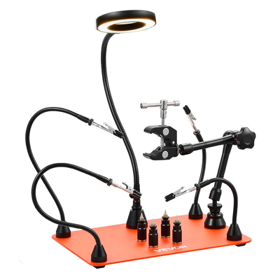 Σταθμός συγκόλλησης VEVOR Magnetic Helping Hands 3X μεγεθυντικός φακός, βάση αεροβόλου