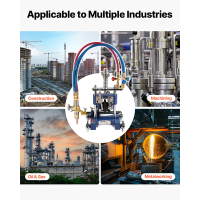 VEVOR CG2-11Y Χειροκίνητο μηχάνημα κοπής σωλήνων αερίου, πάχους 0,2"-2", φορητό σωλήνα 0°-45°