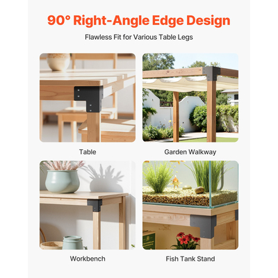 Κιτ γωνιακών στηριγμάτων πάγκου εργασίας VEVOR 8 τεμαχίων 6,5 x 6,5 x 6,5 ίντσες/165 x 165 x 165 mm