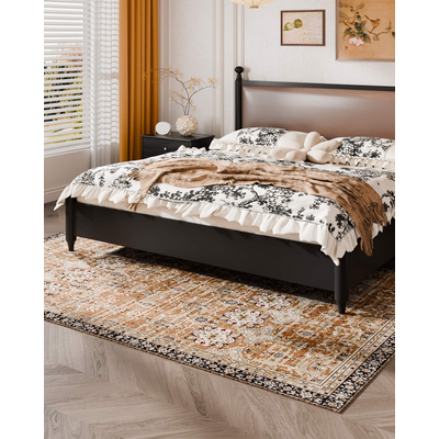 Χαλί μεγάλης επιφάνειας VEVOR 6x9 πόδια αντιολισθητικό πατάκι εσωτερικού χώρου Vintage καφέ πράσινο