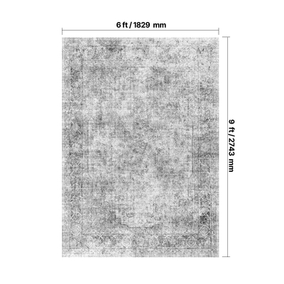 Χαλί μεγάλης επιφάνειας VEVOR 6x9 πόδια αντιολισθητικό και ανθεκτικό σε σχίσιμο χαλάκι δαπέδου σε χρώμα μποέμ γκρι