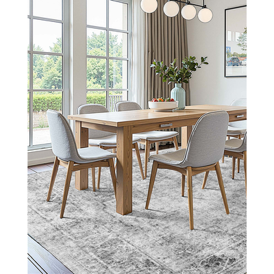 Χαλί μεγάλης επιφάνειας VEVOR 6x9 πόδια αντιολισθητικό και ανθεκτικό σε σχίσιμο χαλάκι δαπέδου σε χρώμα μποέμ γκρι