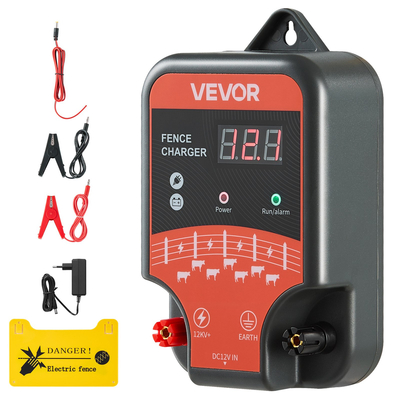 Φορτιστής Ηλεκτρικού Φράχτη VEVOR 10kV 3J AC DC Ενεργοποιητής Ηλεκτρικού Φράχτη 1,86 μίλια