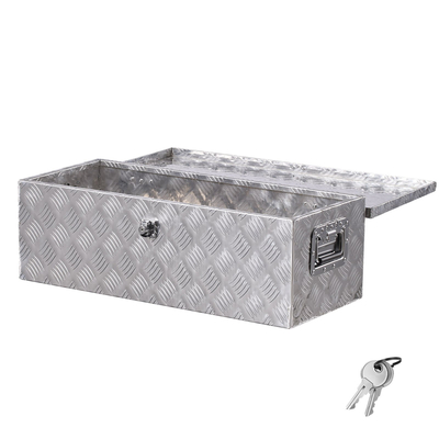 VEVOR 30"x13"x9,6" βαρέως τύπου κουτί εργαλείων αλουμινίου για φορτηγό Pickup RV Ασημί
