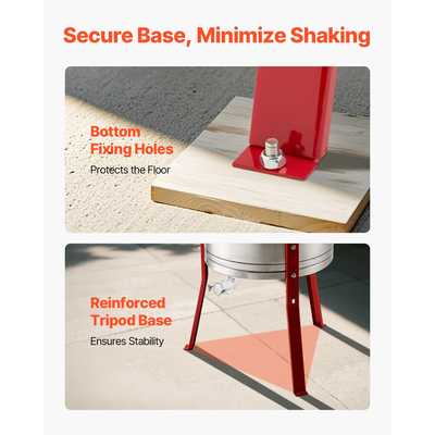 Χειροκίνητος εξαγωγέας μελιού VEVOR 6 πλαισίων, μελισσόμυλος από ανοξείδωτο ατσάλι για μελισσοκομία