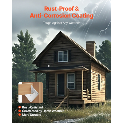 Δεματικά VEVOR Hurricane για δοκούς, εσωτερικό μέγεθος 5,31x1,57x2,48 ίντσες/135x40x63 χιλ. 25 τεμάχια