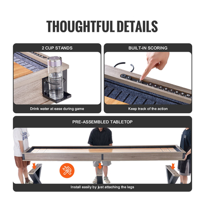 Τραπέζι Shuffleboard VEVOR 11,5 ποδιών, Σετ παιχνιδιών Shuffleboard και Bowling 2 σε 1