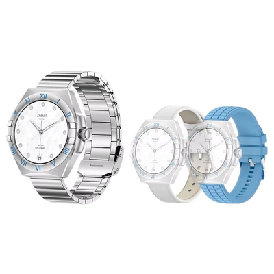 Σετ Smartwatch με 3 λουράκια - LG80 Mini - 065066 - Blue