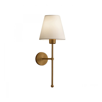 GloboStar® LING 204-0189 Μοντέρνο Φωτιστικό Τοίχου Απλίκα Μονόφωτο 1 x E27 AC 220-240V IP20 Μπεζ & Μαύρο - Μ13 x Π13 x Υ50cm