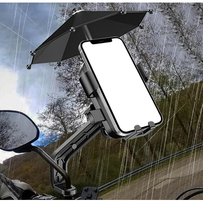 Βάση στήριξης smartphone ποδηλάτου/μοτοσυκλέτας με σκίαστρο - YC-M2S - 811900 - Beige