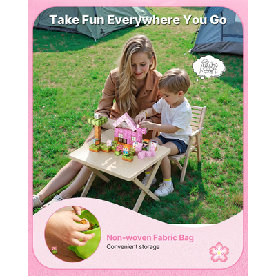 Μαγνητικά Μπλοκ VEVOR Σετ 100 τεμαχίων Κάστρο Πριγκίπισσας STEM Montessori Sensory Toys