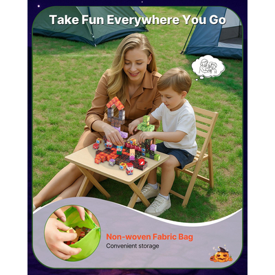 Μαγνητικά Μπλοκ VEVOR 100 τεμ. Σετ Σκοτεινού Κάστρου STEM Montessori Sensory Toys