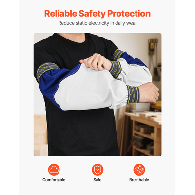 Μανίκια συγκόλλησης VEVOR ανθεκτικά στη φλόγα, βαρέως τύπου από δέρμα προβάτου και βαμβάκι FR