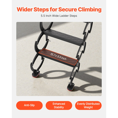 Σκάλα σοφίτας VEVOR για τοποθέτηση σε τοίχο, χωρητικότητας 660LBS/299,4KG, για οροφές 9,5-10 ft